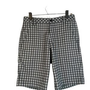 Puma Black & Gray Tattersall Plaid Lightweight Preppy Shorts Men Sz 30